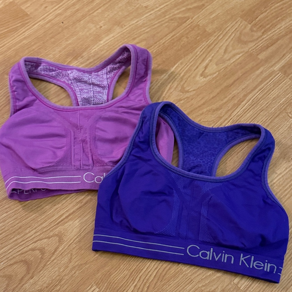 Calvin Klein Violet and Lilac Sports Bras